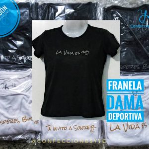 franela sencilla damas y niñas